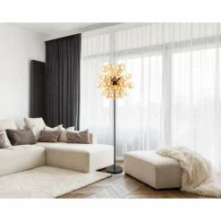 Luminaires Globo Lighting Lampadaire Globo UDO Noir, 6 lumières