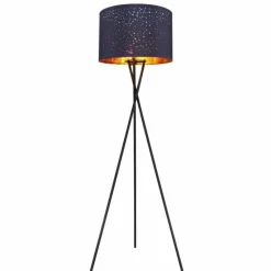 Lampes En Tissu-Luminaires Globo Lighting Lampadaire Globo URBAN Noir, 1 lumière