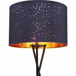 Lampes En Tissu-Luminaires Globo Lighting Lampadaire Globo URBAN Noir, 1 lumière