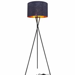 Lampes En Tissu-Luminaires Globo Lighting Lampadaire Globo URBAN Noir, 1 lumière