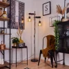 Lampes Vintages & Rétros-hofstein Lampadaire Gondo Écru, Noir, 2 lumières
