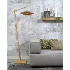 Style Boho-Chic-Good & Mojo Lampadaire BALI Écru, 1 lumière