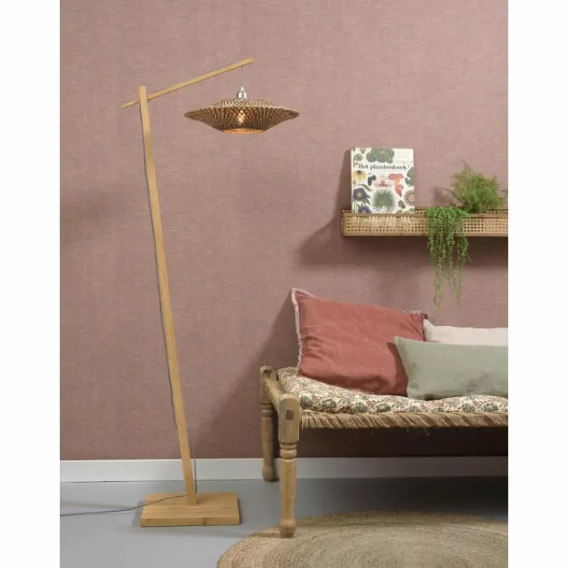 Style Boho-Chic-Good & Mojo Lampadaire BALI Écru, 1 lumière