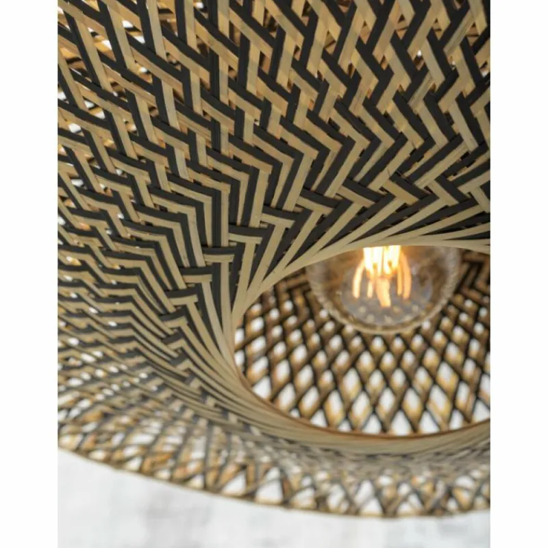 Style Boho-Chic-Good & Mojo Lampadaire BALI Noir, 1 lumière