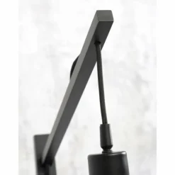 Style Boho-Chic-Good & Mojo Lampadaire BALI Noir, 1 lumière