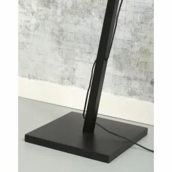 Style Boho-Chic-Good & Mojo Lampadaire BALI Noir, 1 lumière