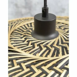 Style Boho-Chic-Good & Mojo Lampadaire BALI Noir, 1 lumière