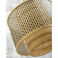 Style Boho-Chic-Good & Mojo Lampadaire Bhutan Noir, 1 lumière