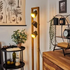 Lampes Dorées-hofstein Lampadaire Gressot Brun, Gris, 3 lumières