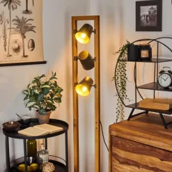 Lampes Dorées-hofstein Lampadaire Gressot Brun, Gris, 3 lumières