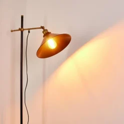 Lampes Dorées-hofstein Lampadaire Gudem Noir doré, 1 lumière
