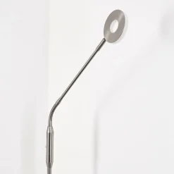 hofstein Lampadaire Gulkana LED Nickel mat, 1 lumière, Changeur de couleurs