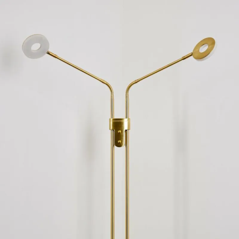 Lampes Dorées-hofstein Lampadaire Gulkana LED Or, 2 lumières