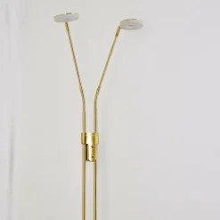 Lampes Dorées-hofstein Lampadaire Gulkana LED Or, 2 lumières