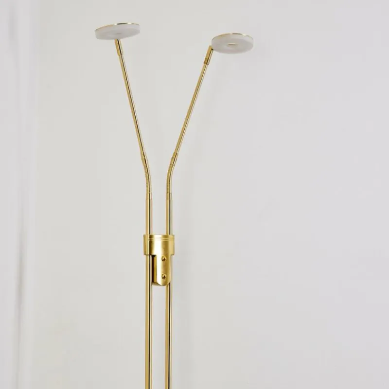 Lampes Dorées-hofstein Lampadaire Gulkana LED Or, 2 lumières