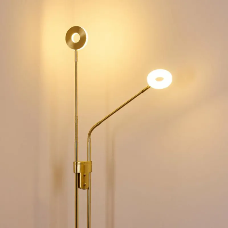 Lampes Dorées-hofstein Lampadaire Gulkana LED Or, 2 lumières
