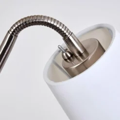 Lampes En Tissu-hofstein Lampadaire Gunstock Nickel brillant, 2 lumières