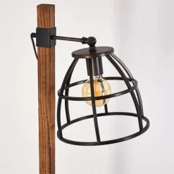 Lampes Vintages & Rétros-hofstein Lampadaire Haervej Bois foncé, Noir, 1 lumière