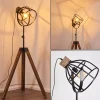 Lampes Industrielles-hofstein Lampadaire Haervej Bois foncé, Noir, 1 lumière
