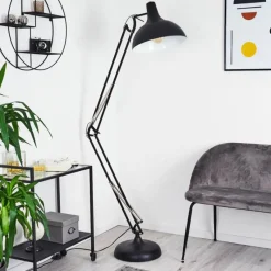 hofstein Lampadaire Hallsta Chrome, Noir, 1 lumière