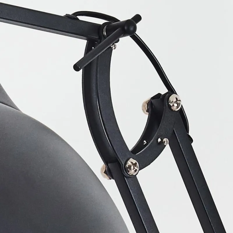 hofstein Lampadaire Hallsta Chrome, Noir, 1 lumière