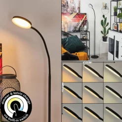 hofstein Lampadaire Haltia LED Noir, 1 lumière