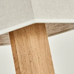 Lampes En Tissu-hofstein Lampadaire Ham Écru, Noir, 1 lumière