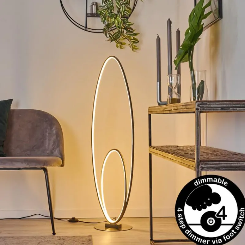 hofstein Lampadaire Harpeth LED Gris, 1 lumière