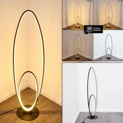 hofstein Lampadaire Harpeth LED Noir, 1 lumière* Lampadaires Et Lampes Sur Pied