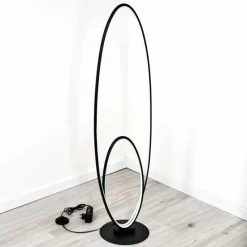 hofstein Lampadaire Harpeth LED Noir, 1 lumière* Lampadaires Et Lampes Sur Pied