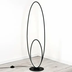 hofstein Lampadaire Harpeth LED Noir, 1 lumière* Lampadaires Et Lampes Sur Pied