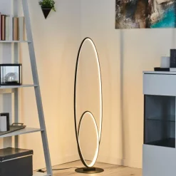 hofstein Lampadaire Harpeth LED Noir, 1 lumière* Lampadaires Et Lampes Sur Pied