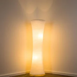 Lampes En Tissu-hofstein Lampadaire HERON Blanc, 2 lumières