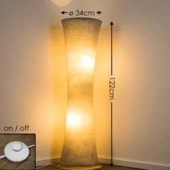 Lampes En Tissu-hofstein Lampadaire HERON Blanc, 2 lumières