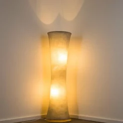 Lampes En Tissu-hofstein Lampadaire HERON Blanc, 2 lumières