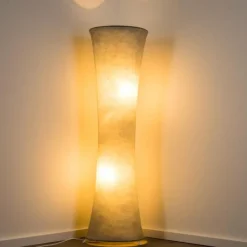 Lampes En Tissu-hofstein Lampadaire HERON Blanc, 2 lumières