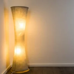 Lampes En Tissu-hofstein Lampadaire HERON Blanc, 2 lumières