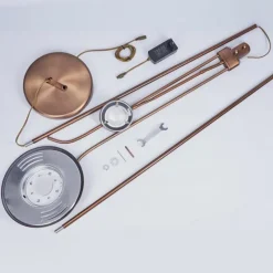 Luminaires Rustiques-hofstein Lampadaire Heuru LED Bronze, 2 lumières