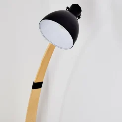 Luminaires Scandinaves-hofstein Lampadaire Higashi Bois clair, Noir, 1 lumière