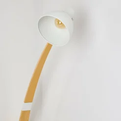 Luminaires Scandinaves-hofstein Lampadaire Higashi Bois clair, Blanc, 1 lumière
