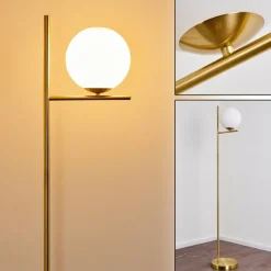 hofstein Lampadaire Hogatza Laiton, 1 lumière