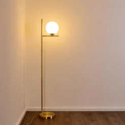 hofstein Lampadaire Hogatza Laiton, 1 lumière