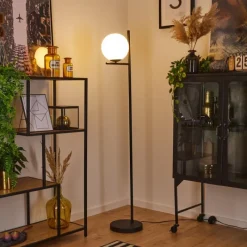 hofstein Lampadaire Hogatza Noir, 1 lumière