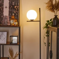 hofstein Lampadaire Hogatza Noir, 1 lumière