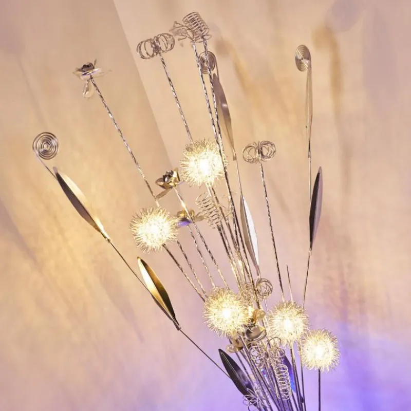 hofstein Lampadaire Holar LED Chrome, 6 lumières, Changeur de couleurs