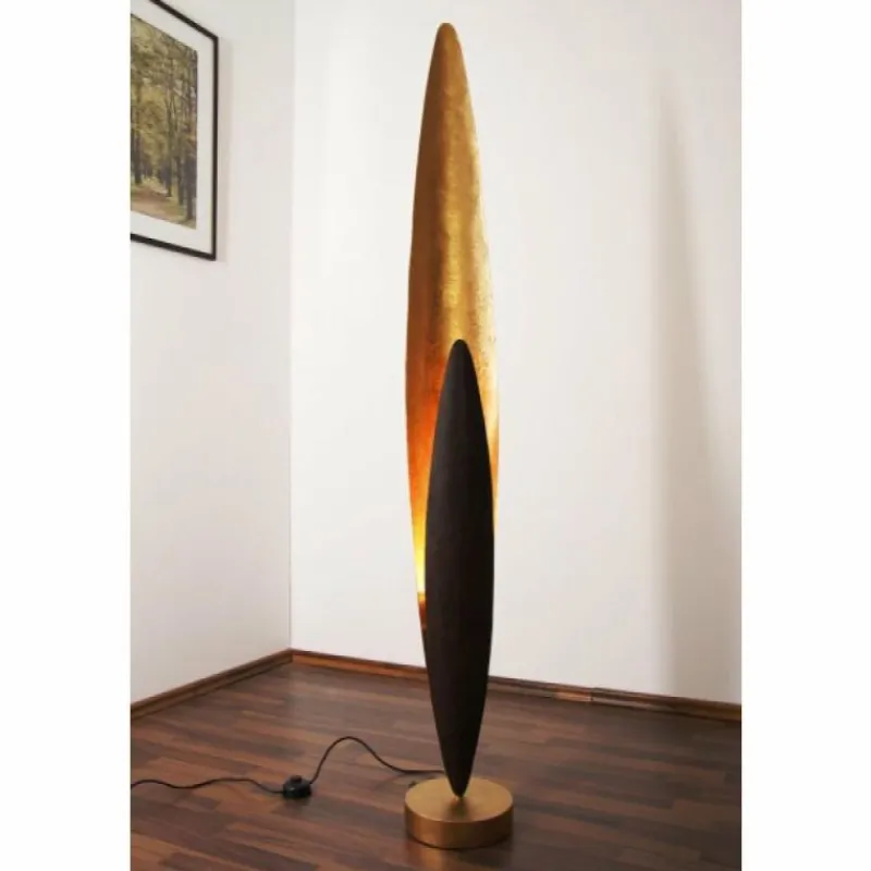 Lampes Dorées-Luminaires Holländer Lampadaire Holländer LINGUA Or, Laiton, 1 lumière