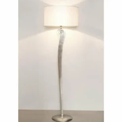 Lampes En Tissu-Luminaires Holländer Lampadaire Holländer LINO Argenté, 1 lumière