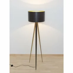 Luminaires Holländer Lampadaire Holländer PETRA Brun, Noir, 1 lumière* Lampadaires Et Lampes Sur Pied