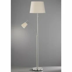 Lampes En Tissu-Luminaires Fischer & Honsel Lampadaire Honsel Layer Nickel mat, 1 lumière