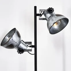 Lampes Vintages & Rétros-hofstein Lampadaire Hora Noir, 2 lumières